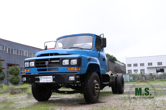 Dongfeng Chassi de caminhão off road 4*2 116HP com cabeça pontiaguda de fileira única chassi de veículo especial de exportação