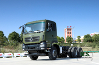 Chassi de caminhão 6 × 4_ Chassi de veículo basculante de um e meio para serviço pesado de 375 HP_ Dongfeng Chassi de modificação de chassi de veículo basculante para exportação