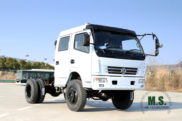 4*4 Dongfeng Chassi de duas fileiras para caminhão leve_4WD Exportação de chassi de caminhão com volante à direita_Fabricante de modificação de chassi de caminhão especial off-road