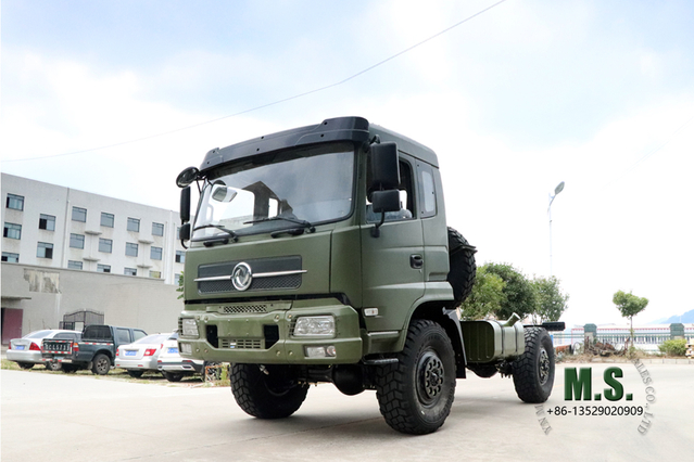 Dongfeng Chassi de caminhão especial off-road 4 * 4_16T Flathead One-and-a-half especial modificação do chassi do veículo_4WD Personalização do chassi de exportação