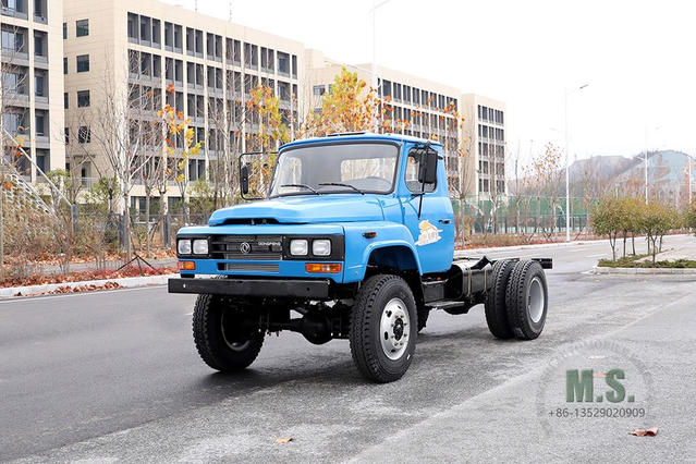 4*4 Dongfeng Caminhão basculante fora de estrada_170hp Cabeça pontiaguda com cabine de fileira única Caminhão basculante Caminhão de mineração_Veículo basculante especial de exportação de quatro unidades