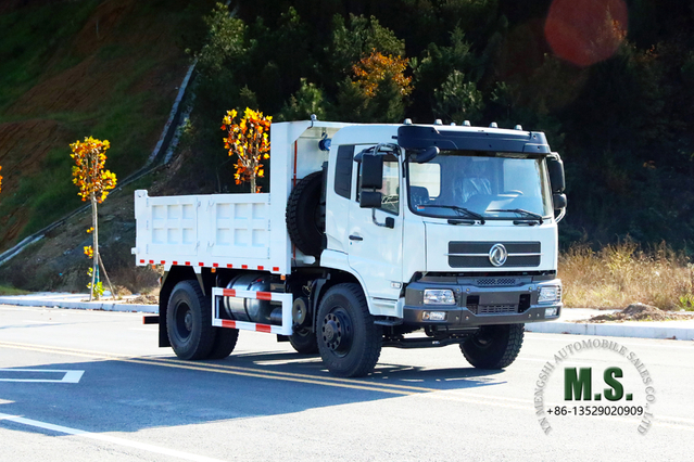 4×2 Dongfeng Caminhão basculante fora de estrada_ Caminhões basculantes de uma fileira e meia de cabeça chata Caminhões de mineração para venda_Exportar veículo para fins especiais