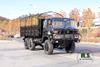 Six Drive Dongfeng Caminhão off-road_Black 6 * 6 EQ2102 153 Flathead Row meia cabine com poste Diesel Vehicle_Transport Truck Export Special Purpose Vehicle