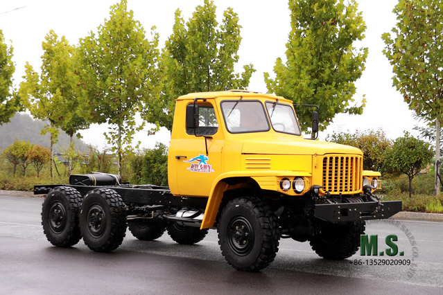 Dongfeng Chassi 6WD EQ2082 Chassi de caminhão com vidro duplo_6 * 6 ponta 140 Chassi transportador off-road_ Chassi de veículo militar com tração nas seis rodas