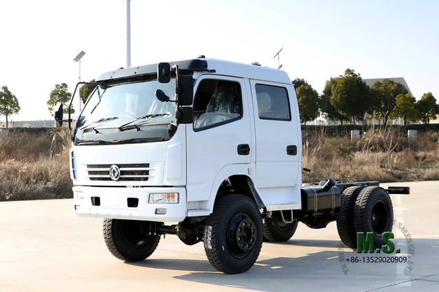 4*4 Dongfeng Chassi de duas fileiras para caminhão leve_4WD Exportação de chassi de caminhão com volante à direita_Fabricante de modificação de chassi de caminhão especial off-road