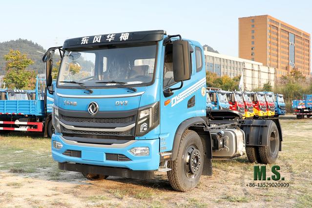 Dongfeng Trator de reboque 4 * 2 para venda_ Caminhão basculante Trator Coach_Semi-reboque Caminhão de reboque leve de 3 eixos para exames