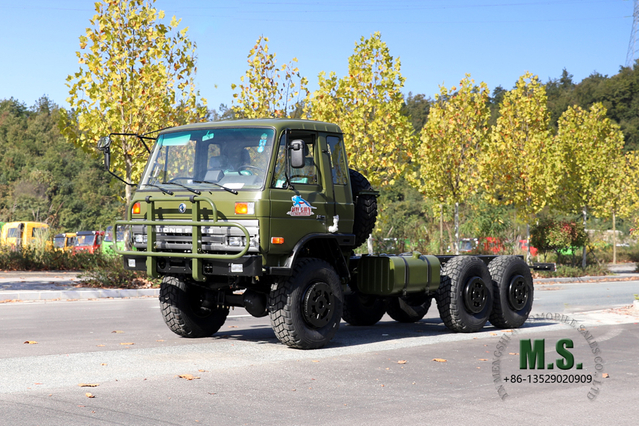 Dongfeng EQ2102 Chassis de seis unidades_6 × 6 153 Cabine de uma fileira e meia Chassi fora de estrada_Exportar chassi de caminhão especial