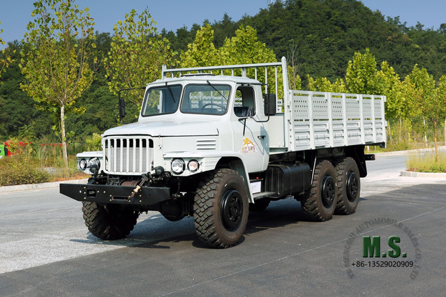 190 hp 6 × 6 EQ2100 Dongfeng Caminhão_Caminhão off road com tração nas seis rodas, fileira única, vidro duplo, cabeça pontiaguda_AWD, veículo para fins especiais de exportação