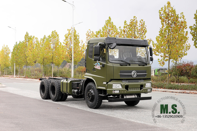 Dongfeng Chassis off-road 6x4_Flathead One-and-a-half Truck Chassis_Dongfeng Veículo de transporte Chassis Exportação de veículo especial