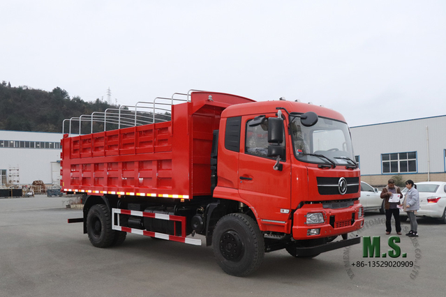 Caminhão basculante 4×2 Dongfeng Caminhão basculante de mineração de 240 HP _ Caminhão de transporte de terra e areia de 12 toneladas 
