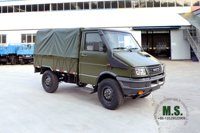 Caminhão off-road de cabeça longa Iveco Four Drive_111hp 4 * 4 Caminhão de cabeça curta de fileira única_4WD Fabricante de veículos especiais de exportação