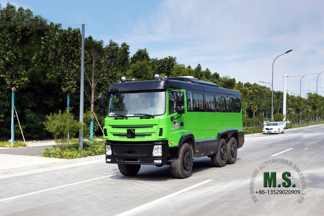 Dongfeng Ônibus off-road de seis unidades_6 * 6 Ônibus municipal com tração integral_ Veículo especial de exportação de ônibus modificado de 27 lugares e 260 HP