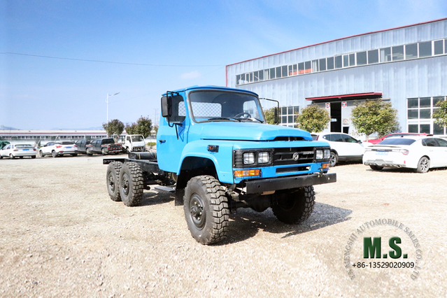 6*6 EQ2082 Chassi de veículo especial off-road_Dongfeng Chassi de caminhão pontiagudo 25Y_170 HP Chassi de caminhão com tração nas seis rodas Chassi especial de exportação