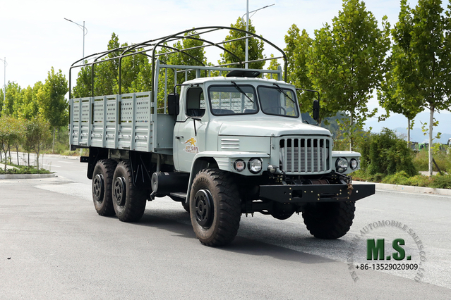 190 HP Dongfeng EQ2100 Caminhão off road de seis unidades_ Caminhão de cabeça pontiaguda de fileira única com postes de lona Caminhão de carga para venda_ Veículo para fins especiais de exportação de veículos 6 × 6
