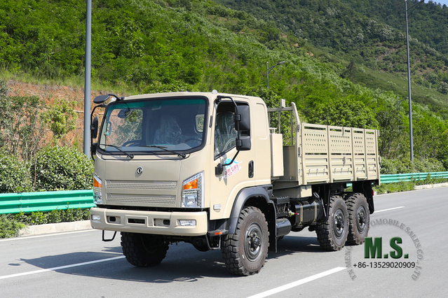 Camel Grey EQ2082 6WD Caminhão leve off-road-Dongfeng 190HP Flathead 6X6 Caminhão diesel para exportação de veículo especial