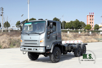 Chassis de caminhão off-road Bobcat 6 * 6 Flathead_ 210HP Dongfeng EQ2082E6D Conversão de chassi off-road_ Fabricante de veículos especiais de exportação com tração nas seis rodas