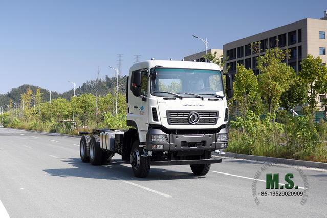 Dongfeng Chassi off-road traseiro de três eixos e oito rodas 6 * 6_Weichai 350 hp Chassi de caminhão pesado com tração nas seis rodas_ Exportação de conversão de chassi de veículo para fins especiais