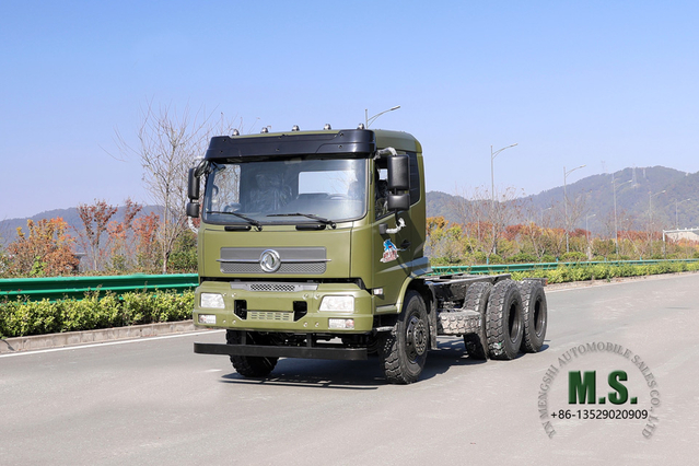 Dongfeng Chassi de caminhão fora de estrada 6*4_6x4 Flathead cabine e meia Chaais_Export chassi de veículo especial