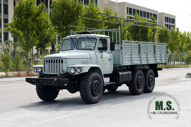 190 HP Dongfeng EQ2100 Caminhão off road de seis unidades_ Caminhão de cabeça pontiaguda de fileira única com postes de lona Caminhão de carga para venda_ Veículo para fins especiais de exportação de veículos 6 × 6