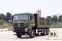  Caminhão basculante 6 × 4_375HP com linha de cabeça plana e veículo basculante para serviço pesado com meia cabine_Dongfeng Fabricante de caminhão basculante de exportação