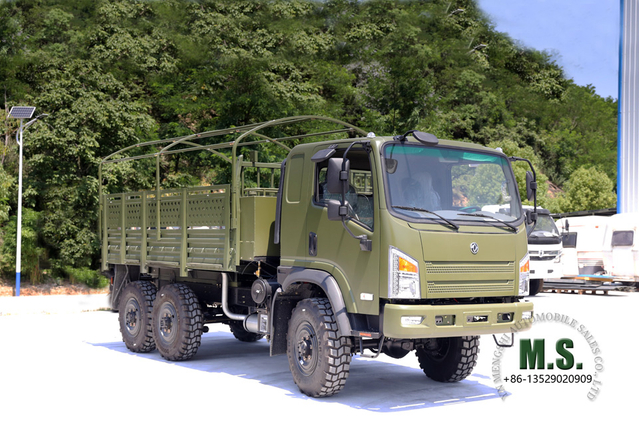 6 * 6 Dongfeng Caminhão off-road com tração nas quatro rodas_EQ2082 Bobcat Flathead Truck _6 × 6 Veículo de transporte rodoviário para venda
