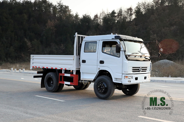 Dongfeng Caminhão de quatro unidades_4 * 4 Caminhão leve com cabine dupla Van de conversão personalizada_AWD Fabricante de veículos especiais para exportação de caminhões off-road