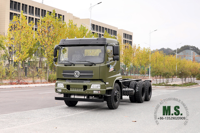 Dongfeng Chassi de caminhão off-road 6*4_Dongfeng Chassi de caminhão-tanque off-road 6x4_Flathead Chassi de veículo especial de exportação um e meio