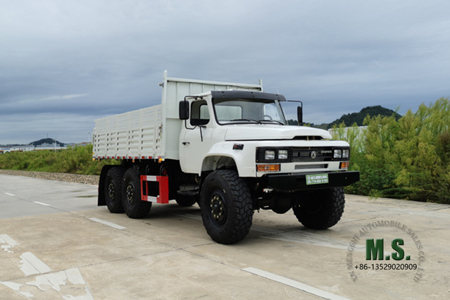 190 hp 6 × 6 EQ2100 Dongfeng Caminhão_Six-wheel Drive Single Row Double Glass Pontiagudo Cabeça Off Road Truck _AWD Exportação Veículo para fins especiais