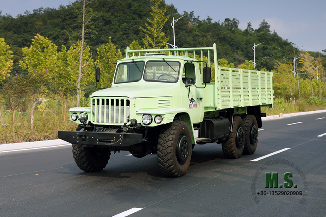 Mint Green 190hp Dongfeng Caminhão fora de estrada com tração nas seis rodas EQ2100 Veículo de transporte AWD de cabeça pontiaguda de fileira única para exportação de veículo para fins especiais