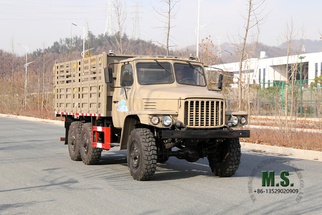 Caminhão basculante EQ2082 com tração nas seis rodas de 170 HP Caminhões de mineração_6 × 6 Dongfeng Caminhão basculante de linha única com cabeça pontiaguda de vidro duplo Local de mina_Exportar veículo para fins especiais