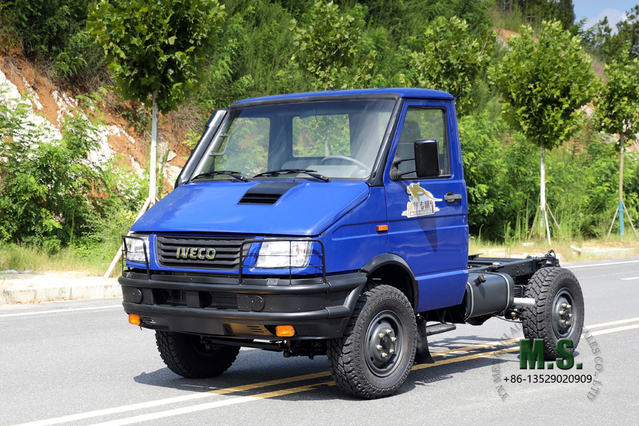 Azul Four Drive Iveco Pequeno Off Road Chassis Cabeça Curta Multifuncional Chassis Exportação Chassi de Veículo Especial