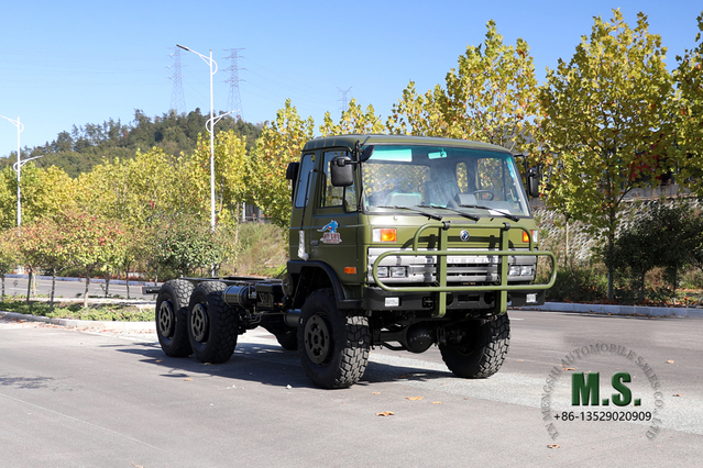 Dongfeng EQ2102 Chassis de seis unidades_6 × 6 153 Cabine de uma fileira e meia Chassi fora de estrada_Exportar chassi de caminhão especial
