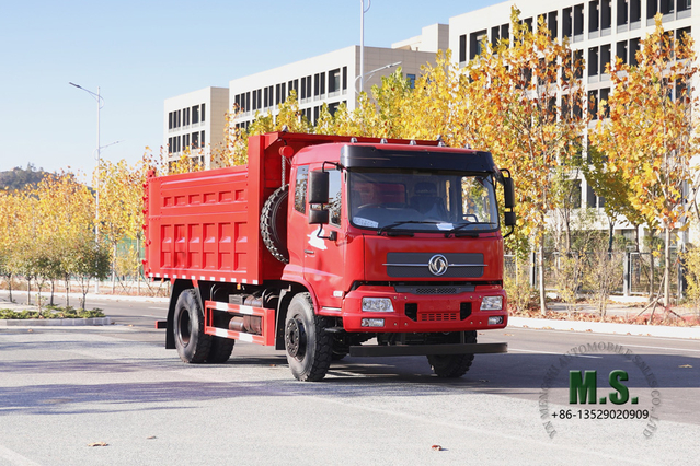 4×2 Dongfeng Caminhão basculante_Flathead Cabine basculante de uma fileira e meia Caminhão de mineração_Exportar veículo basculante especial