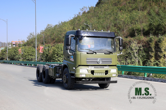 Dongfeng Chassi de caminhão fora de estrada 6*4_6x4 Flathead cabine e meia Chaais_Export chassi de veículo especial