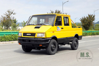 Caminhão de reparo de resgate de potência 4 * 4 Iveco_111 hp Caminhão de resgate de engenharia de cabeça curta de duas fileiras_Iveco Export Special Vehicle Conversion Fabricante