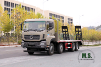 Dongfeng Caminhão-plataforma 30T_Dongfeng Veículo de carga-plataforma 8X4_Veículo especial de exportação de caminhão de 10 m