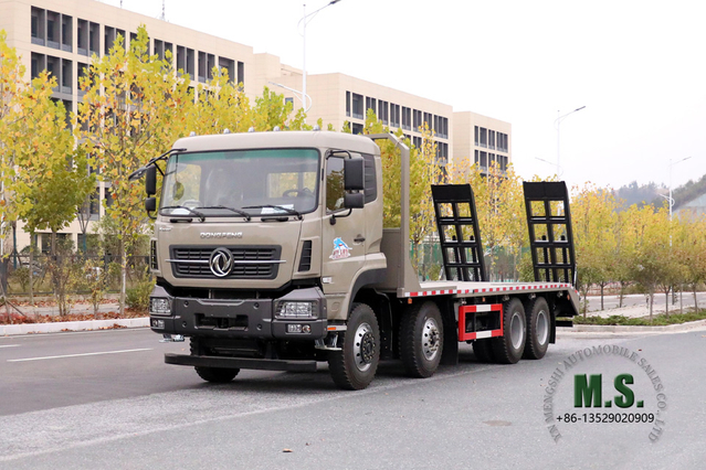 Dongfeng Caminhão-plataforma 30T_Dongfeng Veículo de carga-plataforma 8X4_Veículo especial de exportação de caminhão de 10 m