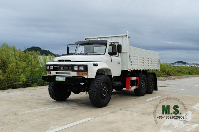 190 hp 6 × 6 EQ2100 Dongfeng Caminhão_Six-wheel Drive Single Row Double Glass Pontiagudo Cabeça Off Road Truck _AWD Exportação Veículo para fins especiais