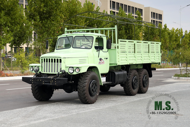 Dongfeng Caminhão fora de estrada EQ2100 com tração nas seis rodas de 190 HP_ Veículo de transporte AWD de cabeça pontiaguda de fileira única 6 * 6 para venda_ Veículo para fins especiais de exportação