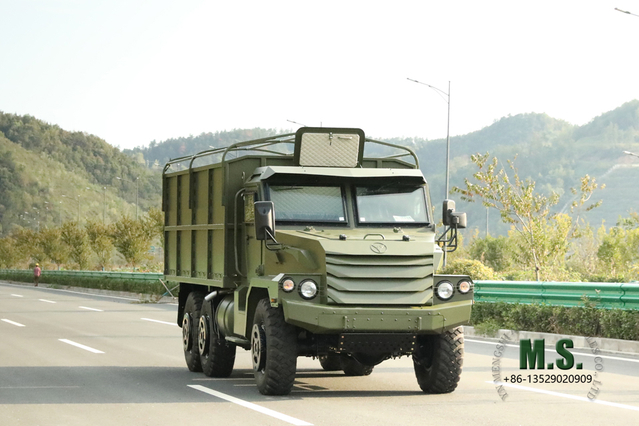 Veículo de van de carga off-road com cabeça pontiaguda protetora 6WD_Six Drive Road Transporter Truck _ Fabricante de veículo especial de exportação off-road personalizado