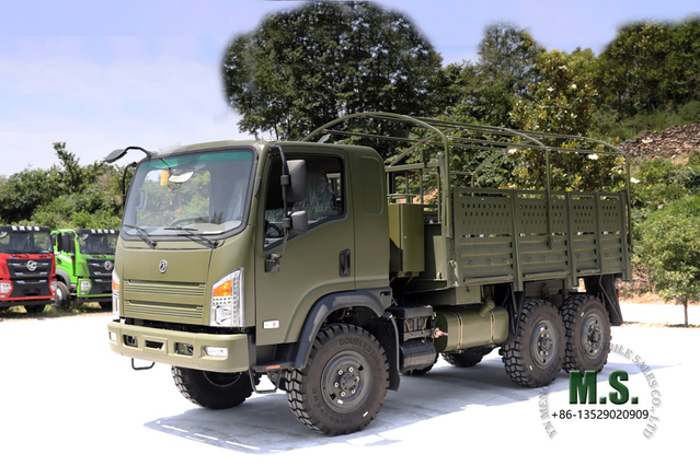 6 * 6 Dongfeng Caminhão off-road com tração nas quatro rodas_EQ2082 Bobcat Flathead Truck _6 × 6 Veículo de transporte rodoviário para venda