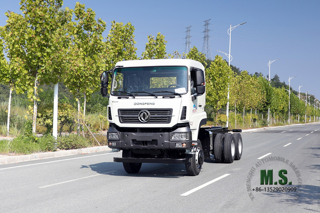 Dongfeng Chassi off-road traseiro de três eixos e oito rodas 6 * 6_Weichai 350 hp Chassi de caminhão pesado com tração nas seis rodas_ Exportação de conversão de chassi de veículo para fins especiais