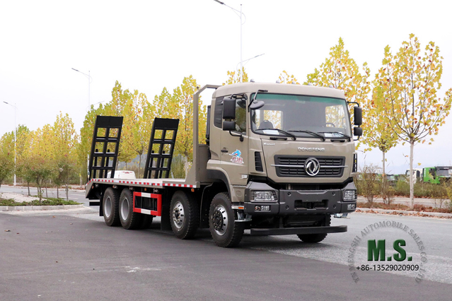 Dongfeng Caminhão-plataforma 30T_Dongfeng Veículo de carga-plataforma 8X4_Veículo especial de exportação de caminhão de 10 m