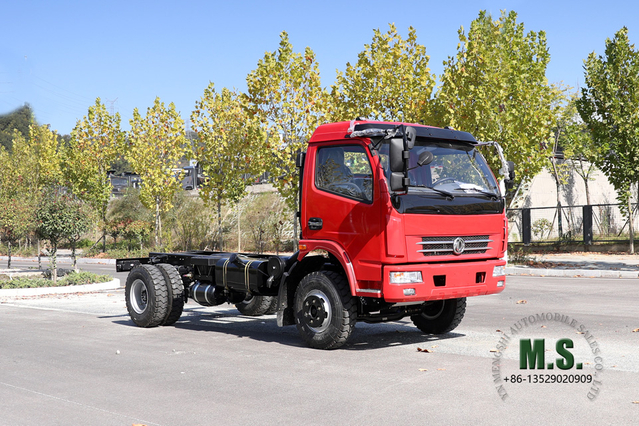 Chassi de caminhão pequeno 4 × 2 esquerdo / direito 160 HP_ Fabricante de conversão de chassi de micro caminhão _ Dongfeng Exportar chassi de caminhão leve especial