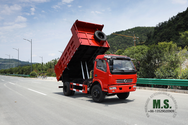 Dongfeng Caminhão basculante leve 4*2 de linha única_5T Dongfeng Caminhões pequenos Caminhões de mineração_Exportar caminhão basculante especial