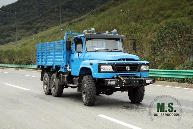 170hp EQ2082 Dongfeng Caminhão off-road_6 * 6 Vidro duplo Veículo diesel pontiagudo de fileira única _ Veículo para fins especiais de exportação com tração nas seis rodas