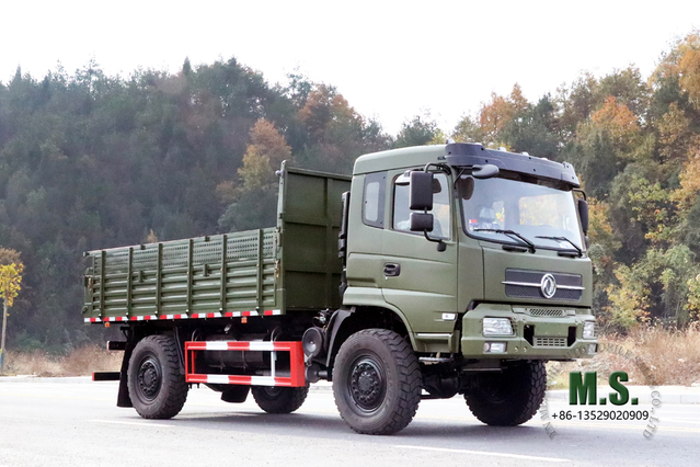Dongfeng Caminhão basculante pesado 210HP 4WD_9T Caminhão basculante de quatro unidades_Site Fabricante de veículos de exportação de caminhões de transporte de mineração
