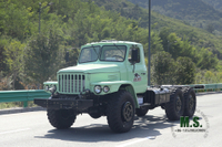 Dongfeng Chassis Off Road de seis unidades Verde Menta EQ2100 Chassi de caminhão com cabeça pontiaguda de fileira única AWD Exportação Chassi de veículo especial