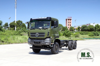 Dongfeng Chassi resistente off-road 6x6_ 340HP com tração nas seis rodas de longa distância, fabricante de conversão de chassi de caminhão de carga, exportação de chassi de veículo para fins especiais