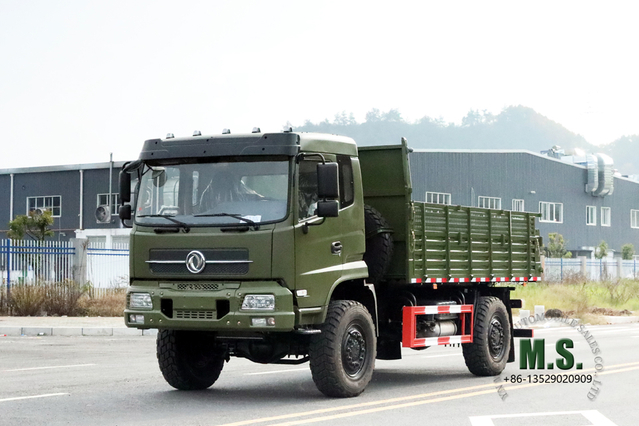 Dongfeng Caminhão basculante pesado 210HP 4WD_9T Caminhão basculante de quatro unidades_Site Fabricante de veículos de exportação de caminhões de transporte de mineração